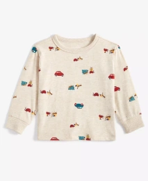 Футболка с длинными рукавами из хлопковой смеси для малышей First Impressions Baby Boy, созданная для Macy's