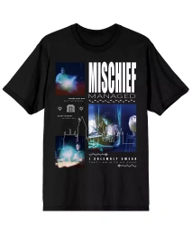 Футболка с рисунком Гарри Поттера Big & Tall Hedwig Mischief Managed Black - 4XL