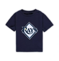 Футболка Outerstuff Infant Boys and Girls Navy Tampa Bay Rays Team Crew Primary с логотипом