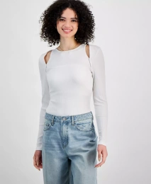 Боди Madden Girl Juniors с вырезом и длинными рукавами