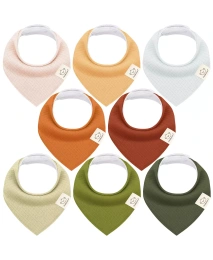KeaBabies 8pk Quin Bandana Bibs, детские нагрудники для слюнотечения и прорезывания зубов, хлопковые слюнявчики для новорожденных девочек и мальчиков