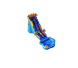 Jumporange Oasis Коммерческая надувная водная горка со съемным глубоким бассейном (с нагнетателем), для использования на открытом воздухе и в помещении, для влажного и сухого использования, высокая водная горка, для детских праздников