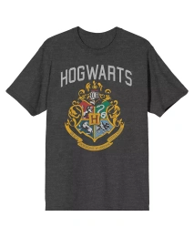 Мужская футболка Harry Potter Hogwarts Crest Charcoal Heather-XXL