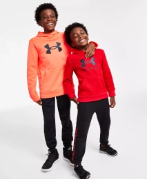 Футболка с логотипом Under Armour Big & Little Boys, толстовка с капюшоном, флисовые штаны и комплекты, подходящая одежда