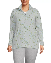 Женская флисовая куртка Lands' End Plus Size Anyweather на молнии