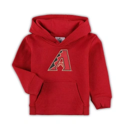 Outerstuff Малыши Мальчики и Девочки Красный Arizona Diamondbacks Команда Основной Логотип Флисовый Пуловер Толстовка