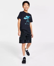 Футболка Nike Big Kids Sportswear с принтом, баскетбольные шорты Elite Dri-FIT и кроссовки Flex Runner 2 Slip-On от Finish Line