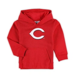 Outerstuff Малыши Мальчики и Девочки Красный Cincinnati Reds Команда Основной Логотип Флисовый Пуловер Толстовка