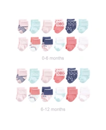 Носки Luvable Friends Baby Girls Grow with Me из хлопка и махровых тканей