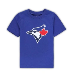 Outerstuff Футболка для малышей, мальчиков и девочек Royal Toronto Blue Jays Team Crew Primary с логотипом