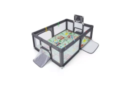 Детский манеж Slickblue Large с ковриком и морскими шариками