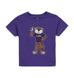 Футболка Two Feet Ahead для мальчиков и девочек с большим логотипом LSU Tigers, фиолетовая, для младенцев