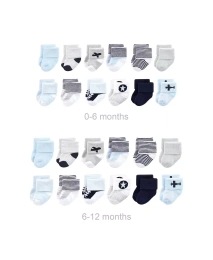 Носки Luvable Friends Baby Boys Grow with Me из хлопка и махровых тканей