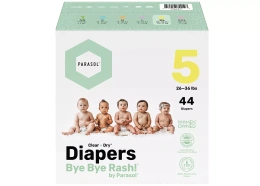 Parasol Kids Clear+Dry Natural одноразовые подгузники - подарочный набор - 3 большие упаковки подгузников и 4 упаковки салфеток