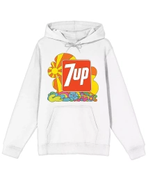 Мужская 7UP Colorful Doodle с длинным рукавом, белая, для взрослых, с капюшоном
