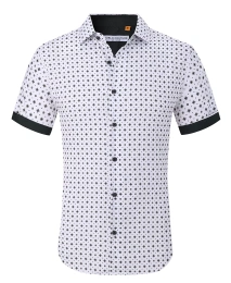 Мужская рубашка Suslo Couture Slim-Fit с геометрическим принтом для выступлений