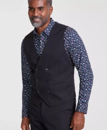 Мужская коллекция Tayion, классический крой, однотонный двубортный костюм, раздельный жилет