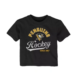 Футболка Outerstuff Infant Boys and Girls Black Pittsburgh Penguins Take The Lead