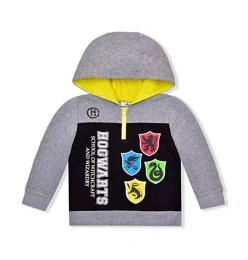 Сеть детской одежды для мальчиков и девочек, серый свитер с капюшоном с изображением Гарри Поттера