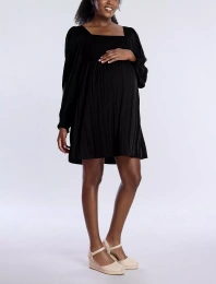 Материнство для беременных женское платье-бэбидолл с длинными рукавами и сборками - Материнство для беременных