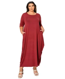 LIVD Plus Size Платье Evelyn Bubble Hem с карманами
