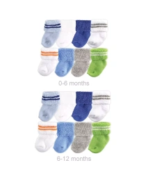 Носки Luvable Friends Baby Boys Grow with Me из хлопка и махровых тканей