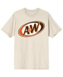 Мужская футболка с натуральным графическим принтом A&W Logo