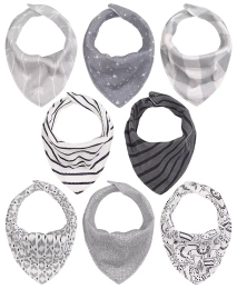 Нагрудники-банданы Peanutshell Cotton Drool для малышей, 8 шт., унисекс