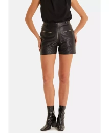 Furniq UK женские кожаные модные шорты, черные
