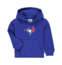 Outerstuff Малыши Мальчики и Девочки Royal Toronto Blue Jays Team Primary Logo Флисовый пуловер с капюшоном