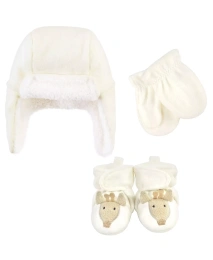 Hudson Baby Baby Boys Hudson Унисекс Шапка-ушанка, варежки и пинетки в комплекте