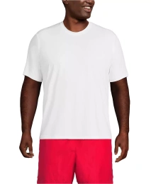 Футболка для плавания Lands' End Big & Tall с коротким рукавом UPF 50 Rash Guard