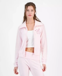 Grayson Threads, The Label Juniors' Call Me Angel Уютный трикотажный топ с вафельной застежкой-молнией