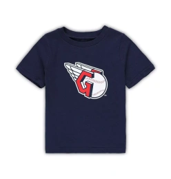 Футболка Outerstuff Infant Boys and Girls Navy Cleveland Guardians Team Crew Primary с логотипом
