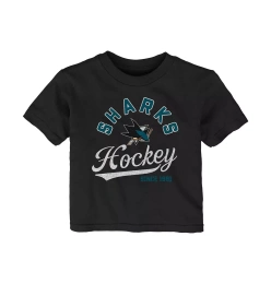 Футболка Outerstuff Infant Boys and Girls Black San Jose Sharks Take The Lead