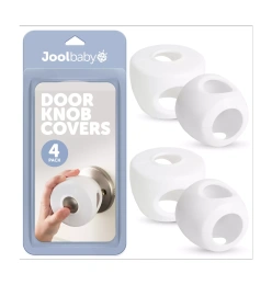 Накладки на дверные ручки для малышей Jool Baby, с защитой от детей, для безопасности сферических/круглых дверных ручек (4 шт. в упаковке)