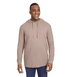 Мужская вафельная кофта Johnny Bigg с капюшоном и длинными рукавами