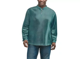 Футболка-хенли KingSize Big & Tall с вафельной вязкой и термостойкой отделкой