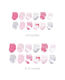 Носки Luvable Friends Baby Girls Grow with Me из хлопка и махровых тканей