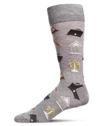 Носки мужские MeMoi Law and Order Heathered Rayon from Bamboo Novelty Crew Socks