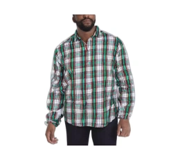 Рубашка KingSize Big & Tall с длинным рукавом из непромокаемой клетчатой ткани