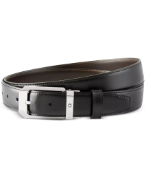 Мужской кожаный ремень Montblanc с пряжкой-булавкой