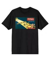 Dr. Pepper Big & Tall Dr Pepper Shining Hours Vintage Ad Черная футболка-4XL