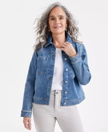 Женская куртка Style & Co из эластичного денима свободного покроя