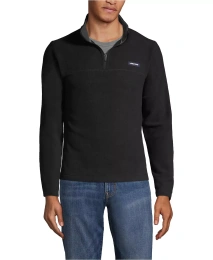 Мужской флисовый свитер Lands' End Tall Anyweather с застежкой-молнией на четверть оборота