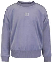 Calvin Klein Big Girls Luxe Velour Pullover Sweatshirt