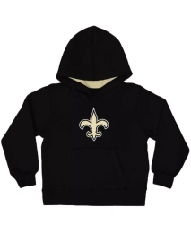 Outerstuff Малыши Мальчики и Девочки Черный New Orleans Saints Fan Gear Основной Логотип Пуловер Толстовка