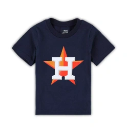 Футболка Outerstuff Infant Boys and Girls Navy Houston Astros Team Crew Primary с логотипом