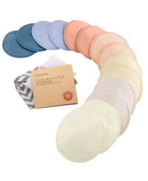 KeaBabies Maternity 14 упаковок органических прокладок для груди, моющиеся прокладки для груди + мешок для стирки, многоразовые прокладки для сосков