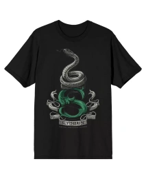 Мужская футболка Harry Potter Slytherin Snake черная-4XL